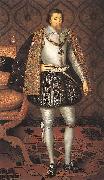 SOMER, Paulus van King James I of England r oil painting